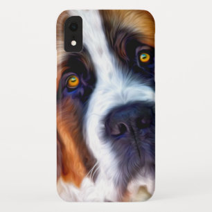 St Bernard Dog Painting iPhone XR Hoesje