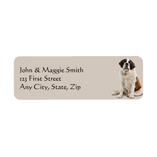 St. Bernard Dog Pet Animal Label (Voorkant)