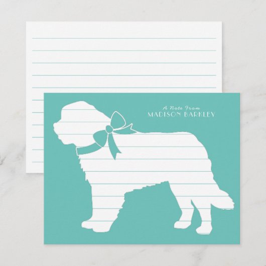 St. Bernard Dog Puppy Bedankkaart (Voorkant / Achterkant)