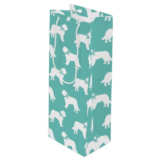 St. Bernard Dog Puppy Wijn Cadeautas (Voorkant Gekanteld)