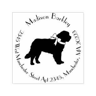 St. Bernard Dog Puppy Zelfinktende Stempel