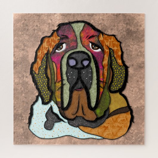 St Bernard face laid Jigsaw Puzzle (Vertical)