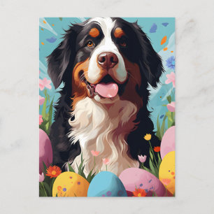St.Bernard Gelukkig Pasen Briefkaart