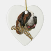 St. Bernard Gentle Giant Keramisch Ornament (Rechts)