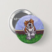 St. Bernard Gifts & Accessoires Ronde Button 5,7 Cm (Voorkant /achterkant)