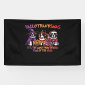 St. Bernard Halloween Thanksgiving Kerstles Spandoek (Horizontaal)