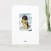 St Bernard hond, Bergredding Feestdagen Kaart (Achterkant)