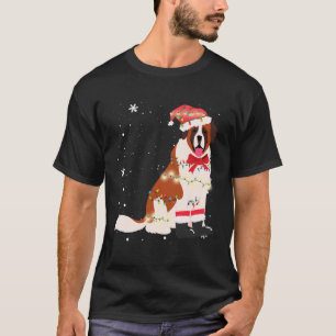 St Bernard Hond Kerstboom Kerstmis Mama Papa Cadea T-shirt