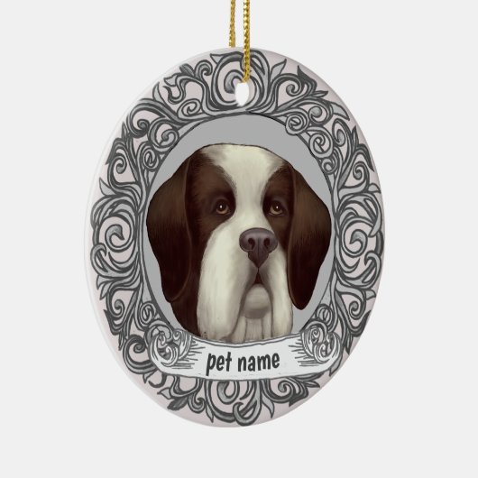 St Bernard-hond Liefdevolle Herinnering ornament (Rechts)