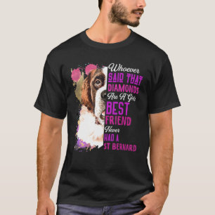 St Bernard is een meisje zijn beste vriendin hond T-shirt