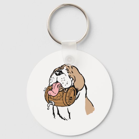St. Bernard Keg Dog Sleutelhanger (Voorkant)