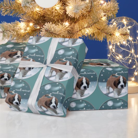 St Bernard Kerstmis Cadeaupapier (Feestdagen)