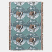 St Bernard Kerstmis Deken (Voorkant Verticaal)