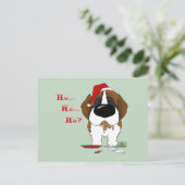 St. Bernard Kerstmis Feestdagenkaart (Staand voorkant)