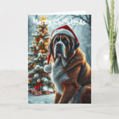 St Bernard Kerstmis Kaart (Voorkant)