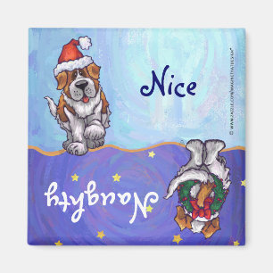 St. Bernard Kerstmis Magneet