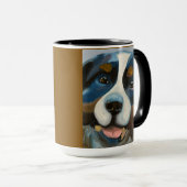 St Bernard | Mug à deux tons, 15 oz (Devant droit)