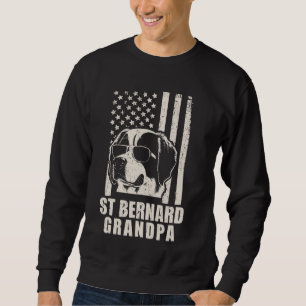 St Bernard Opa Amerikaanse Vlag Funny Fat Trui