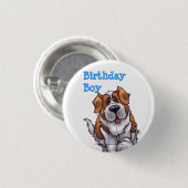 St. Bernard Party Center Ronde Button 3,2 Cm (Voorkant /achterkant)