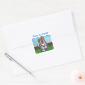 St. Bernard Party Center Vierkante Sticker (Envelop)