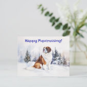 St. Bernard Pupcrossing - Briefkaart (Staand voorkant)