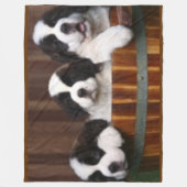 ST.BERNARD-PUPPIES FLEECE DEKEN (Voorkant)