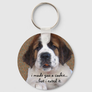 St Bernard Puppy Cookie Sleutelhanger