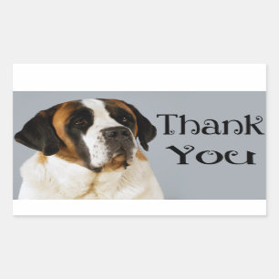 St. Bernard Puppy Dog Dank u Sticker