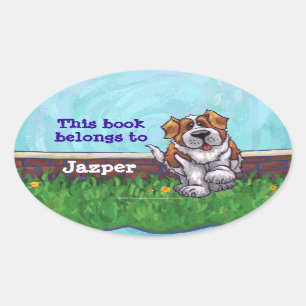 St. Bernard Stationery Ovale Sticker