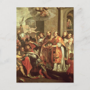 St. Bernard van de Hertog van Clairvaux en van Briefkaart