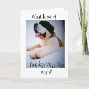 ST. BERNARD ZENDT "ENORME" THANKSGIVING WENSEN FEESTDAGEN KAART