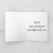 ST. BERNARD ZENDT "HUGE"JUBILEUM WISSEN FEESTDAGEN KAART (Binnen)