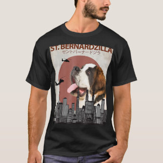 St. Bernardzilla Funny Saint Bernard Hondenliefheb T-shirt