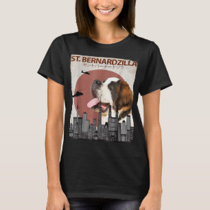 St. Bernardzilla Funny Saint Bernard Hondenliefheb T-shirt