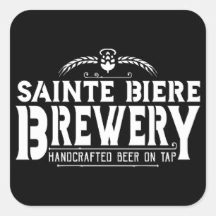 St Biere Brewery Brew Pub Logo Vierkante Sticker