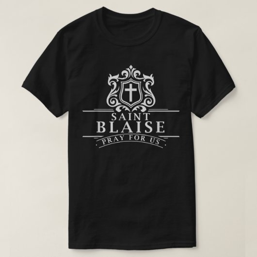 St Blaise Candle Patron Catholic Saint  T-shirt (Design voorkant)