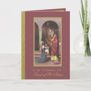 St. Blaise Katholieke Patron Keelaandoeningen Kaart