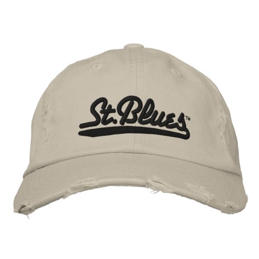 St Blues brodé casquette en détresse (Devant)