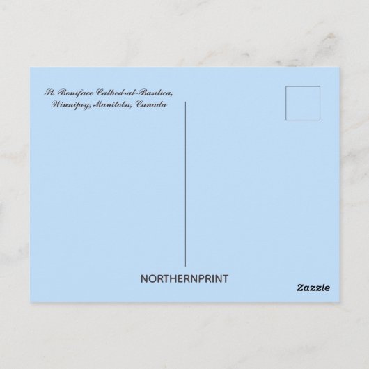 St. Bonifatius Kathedraal-Basiliek Winnipeg Manito Briefkaart (Achterkant)