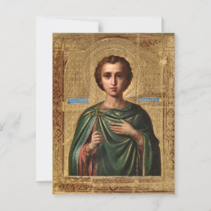 St. Bonifatius van Tarsus Orthodox Christelijk Ico Briefkaart