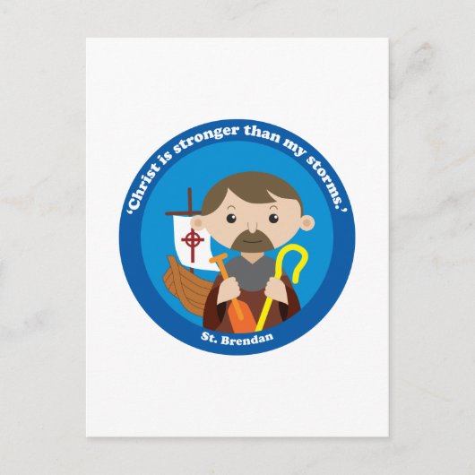 St. Brendan Briefkaart (Voorkant)