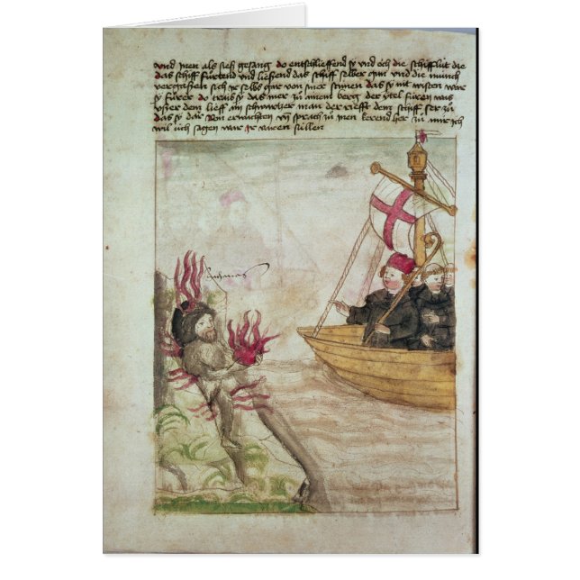 St Brendan dans son bateau (Devant)
