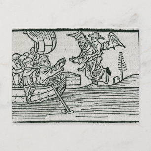 St. Brendan en de demon Briefkaart