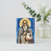 St. Brendan le Navigateur Carte de prière orthodox (Debout devant)