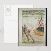 St. Brendan op zijn schip Briefkaart (Voorkant / Achterkant)