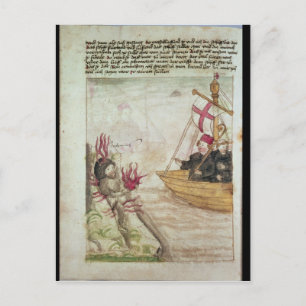 St. Brendan op zijn schip Briefkaart