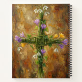 St Brigid Cross Green Rushes Crocus Imbolc Art Notitieboek (Achterkant)