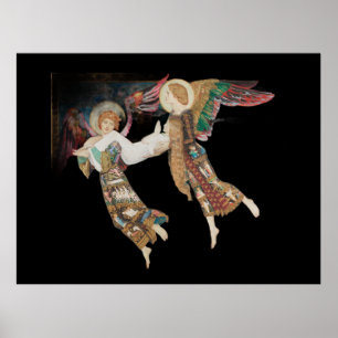 St. Brigid die door engelen wordt weggevoerd Poster