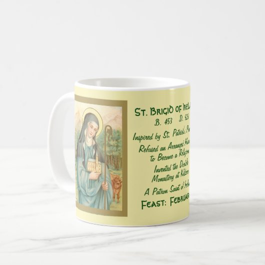 St. Brigid d'Irlande (M 014) Café Mug 2a (Devant gauche)