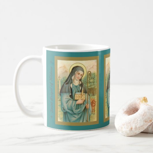 St. Brigid d'Irlande (M 014) Mug de café 3 (Avec donut)